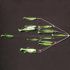 6inch 9ers Shad Umbrella Rig